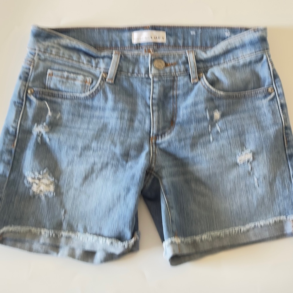 LOFT Ann Taylor Distressed Light Wash Denim Shorts, Women’s Size 24/00